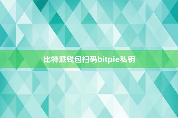 比特派钱包扫码bitpie私钥