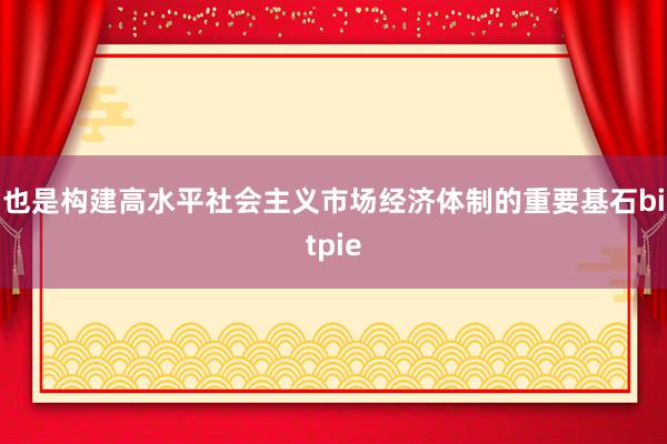 也是构建高水平社会主义市场经济体制的重要基石bitpie