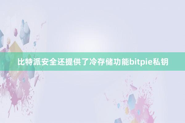 比特派安全还提供了冷存储功能bitpie私钥