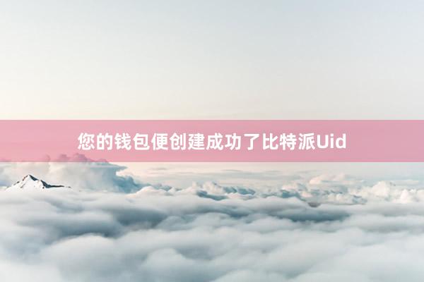 您的钱包便创建成功了比特派Uid