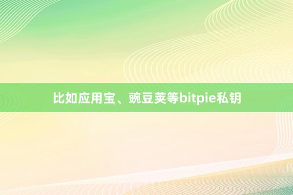 比如应用宝、豌豆荚等bitpie私钥