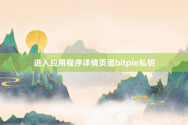 进入应用程序详情页面bitpie私钥