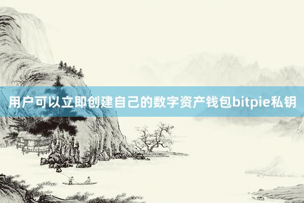 用户可以立即创建自己的数字资产钱包bitpie私钥