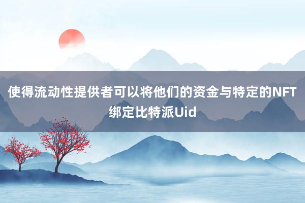 使得流动性提供者可以将他们的资金与特定的NFT绑定比特派Uid