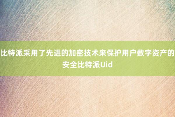 比特派采用了先进的加密技术来保护用户数字资产的安全比特派Uid