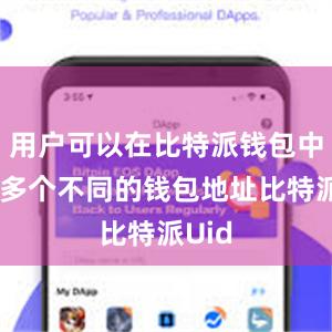 用户可以在比特派钱包中生成多个不同的钱包地址比特派Uid